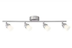 Designers Fountain EVT102027 Brushed Nickel LED Track Lighting Kit with 4 LED Track Lights, 1890 ...