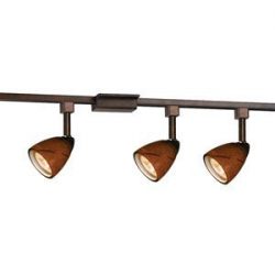 Cal Lighting HT-9543FC-BKCBK 4-Foot Black Track Pack with Three Track Heads by Cal