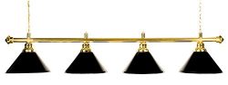 72″ Pool Table Light – Billiard Lamp Brass Rod Choose Burgundy , Green or Black Meta ...