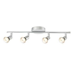 Globe Electric Payton 4-Light Adjustable Track Lighting Kit, Matte Silver Finish, 58932