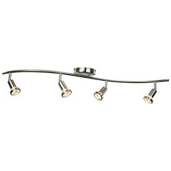 DnD 4-Light Adjustable Track Lighting Kit – GU10 Halogen Bulbs Included. CE2001-SN (Satin  ...