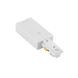 WAC Lighting HLE-WT H Track Live End Connector, White