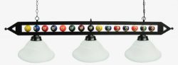 59″ Black Metal Ball Design Pool Table Light Billiard Lamp Choose Black, Red, Green Metal  ...