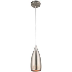 Westinghouse 6101300 Contemporary One-Light Adjustable Mini Pendant with Perforated Metal Shade, ...