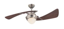 7214100 Harmony 48-Inch Brushed Nickel Indoor Ceiling Fan, Light Kit with Opal Frosted Glass