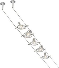 Tiella 800CBL5PN, Accent Electronic Low Volt Surface Track Lighting Kits, 100 Watts Halogen, Nickel