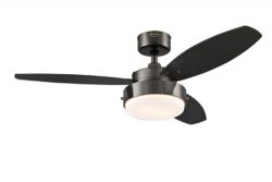 Westinghouse 7876400 Alloy 42-Inch Gun Metal Indoor Ceiling Fan, Light Kit with Opal Frosted Glass