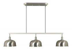 Kenroy Home 91617BS Alice 3 Light Island Light, Brushed Steel Finish