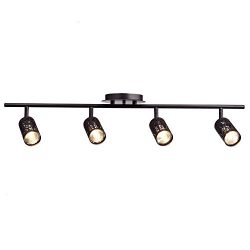 CLAXY Ecopower Vintage Oil Rubbed Bronze Metal Track Lighting Ceiling Light Fixture