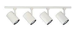 NICOR Lighting 4-Foot 4-Light 75-Watt Linear Track Lighting Kit, White (10996WH4HEAD)