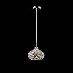 DINGGU™Chrome Finish 1 Light Single Crystal Pendant Lighting for Kitchen Island