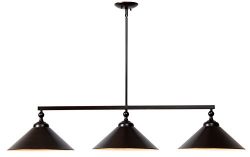 Kenroy Home 93247ORB  Conical 3-Light Island Light, Blackened Oil Rubbed Bronze