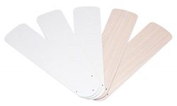 Wellington 7741600 52-Inch White/Bleached Oak Replacement Fan Blades, Five-Pack