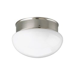 Progress Lighting P3408-09 1-Light Close-To-Ceiling Fixture, Brushed Nickel