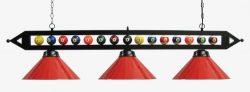 59″ Black Metal Ball Design Pool Table Light Billiard Lamp Choose Black, Red, Green Metal  ...