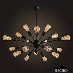 Electro_BP;Vintage Metal Large Chandelier With 18 Lights Painted Finish