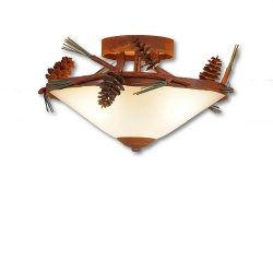 Avalanche Ranch Lighting A47420-04 Wisley Close-to-Ceiling (Pine Cone), Close To Ceiling Light F ...