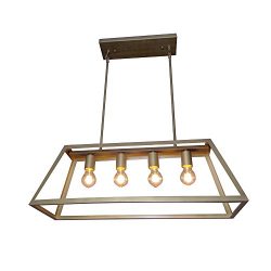 Y-Decor LZ480-AB Boxie 4 Light Kitchen Island Pendant