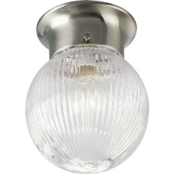 Progress Lighting P3599-09 1-Light Close To Ceiling Fixture, Brushed Nickel