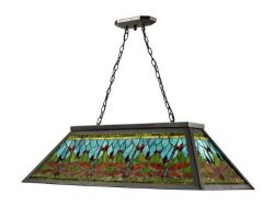 Dale Tiffany TH12406 Glade Pool Table Hanging Fixture, Dark Bronze