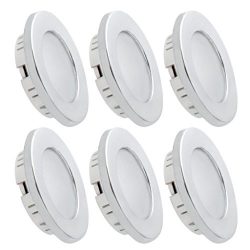 Dream Lighting LED Recessed Ceiling Light 3.5W Cool White Silver Pack of 6