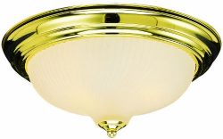 Design House 502153 2 Light Ceiling Light, Polished Brass