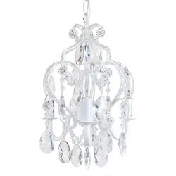 Tadpoles Three Bulb Chandelier, White Diamond