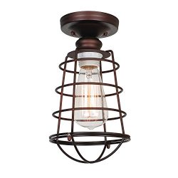 Design House 519694 Ajax 1 Light Ceiling Light, Bronze