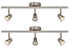 Galaxy Lighting 755593BN 3 Light Halogen Fixed Track Lighting (2 Pack)