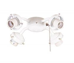 Ceiling Fan Light Kit by HOMEnhancements with Pull Chain White – E27 13 Watt 3 inch by 10  ...