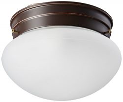 Nuvo Lighting 60/2641 Single Light Small Mushroom Flush Mount Ceiling Fixture with Frosted Glass ...