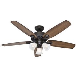 Hunter 53238 Builder Plus 52-Inch Ceiling Fan with Five Harvest Mahogany/Brazilian Cherry Blades ...