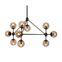 LightInTheBox Modern Dimmable Modo Chandelier 10 Lights Semi-Flush Pendent Light Mounted Black P ...