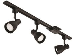 Lithonia Lighting LTKSTBF BR20 LED 27K DBL M4 3-Light step Baffle Track Kit, 24W, 1500 lm, Black