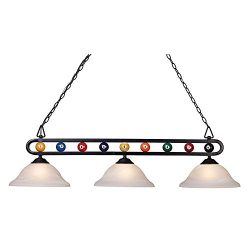 Titan Lighting Chalkie Billiard-Themed Kitchen Island or Billiard Table Light with Billiard Ball ...