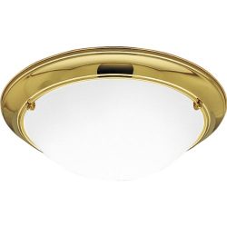 Progress Lighting P7325-10EBWB 3-Light Close-To-Ceiling Fixture, Polished Brass