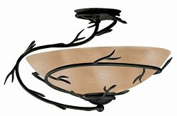 Kenroy Home 90905BRZ  Twigs 1-Light Semi-Flush, Blackened Bronze Finish