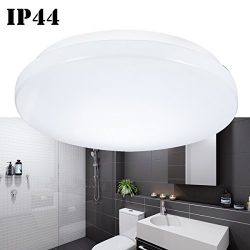 B-right 15W Round Waterproof Flush Mount LED Ceiling Light, IP44 Rated for Damp Location, 5000K  ...