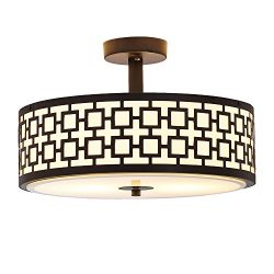 POPILION 13 Inch Modern Design Outdoor Flush Mount Ceiling Light,Ceiling Lamp