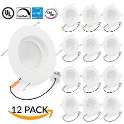 Sunco Lighting 12 PACK- 13Watt 5/6-inch ENERGY STAR Dimmable LED Recessed Lighting Fixture Retro ...