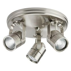 Lithonia Lighting LTKMSBK MR16GU10 3R BN M4 Mesh Back 3-Light Brushed Nickel Round Track Kit