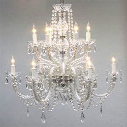 Chandelier Lighting Crystal Chandeliers H27″ X W32″