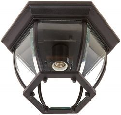 Kenroy Home 16277BL Dural 1-Light Flush Mount, Black