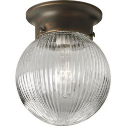 Progress Lighting P3599-20 1-Light Close To Ceiling Fixture, Antique Bronze