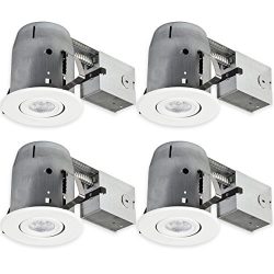 Globe Electric 90957 5″ LED IC Rated Dimmable Downlight Swivel Spotlight Recessed Lighting ...