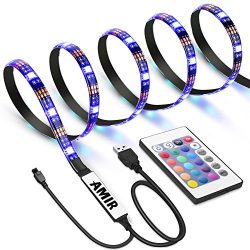 AMIR TV LED Light Strip, 30 LED TV Backlight Strip, USB Bias Monitor Lighting, Changing Color St ...