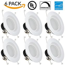 Sunco Lighting 6 PACK 13Watt 5/6″ Inch ENERGY STAR UL Listed Dimmable Baffle LED Recessed  ...