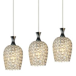 DINGGU™ Modern 3 Lights Crystal Pendant Lighting for Kitchen Island and Dining Room