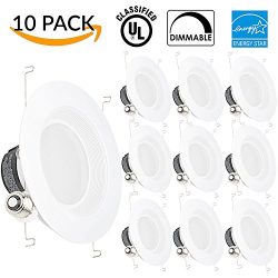 13Watt 5/6″-Inch ENERGY STAR UL-Listed Dimmable Baffle LED Recessed Lighting Retrofit Kit  ...