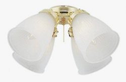 Ellington ECK759BB 4 Light Ceiling Fan Light Kit, Bright Brass